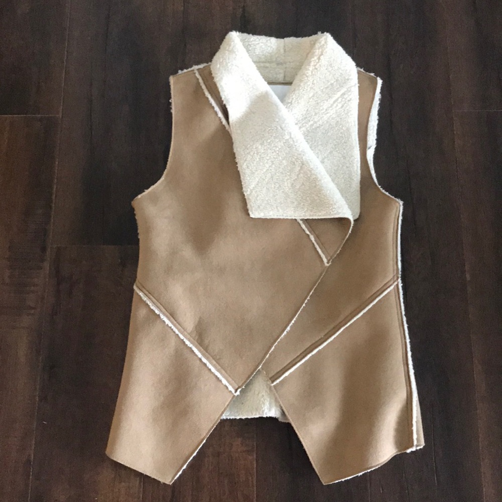Faux shearling vest